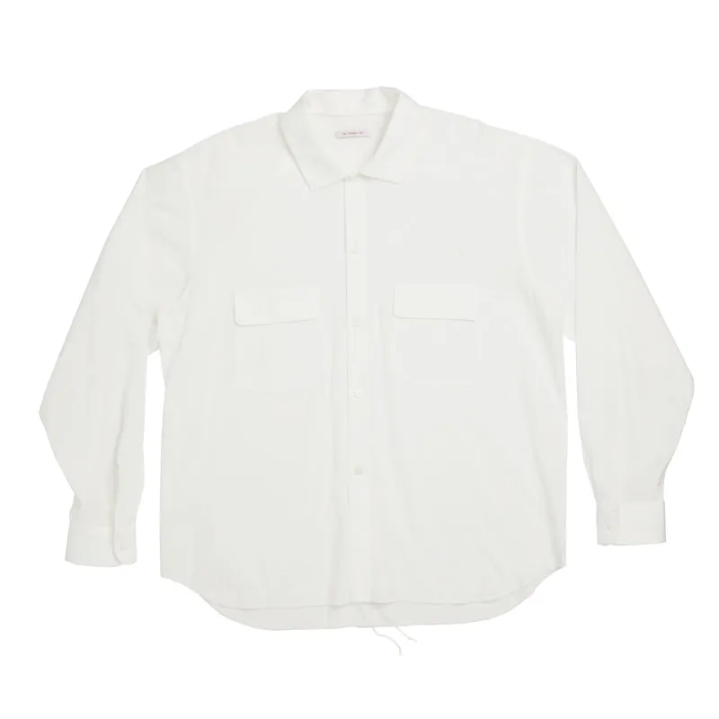 Moil Shirt - White Cotton made by S.K. Manor Hill
