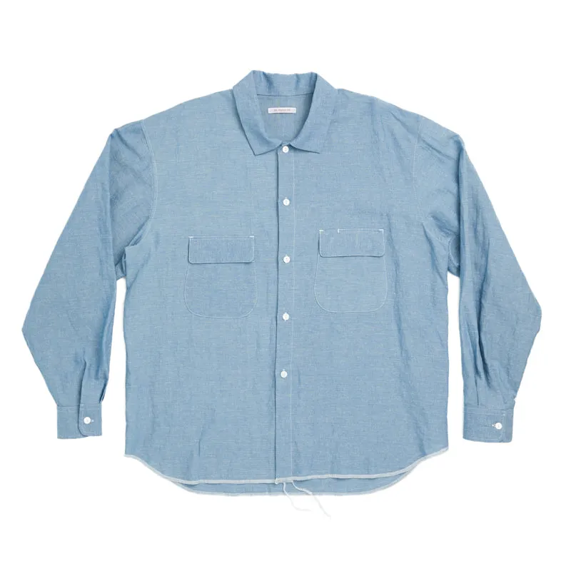 Moil Shirt - Indigo Cotton/Linen made by S.K. Manor Hill