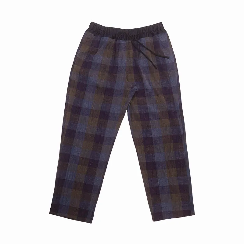 Nest Pant - Blue & Purple Plaid sold by S.K. Manor Hill