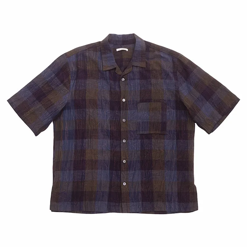 Aloha Shirt - Blue & Purple Plaid made by S.K. Manor Hill