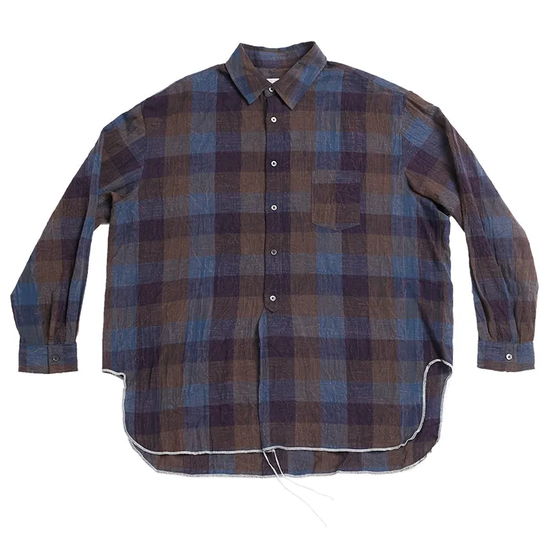 Langston Shirt - Blue & Purple Plaid made by S.K. Manor Hill