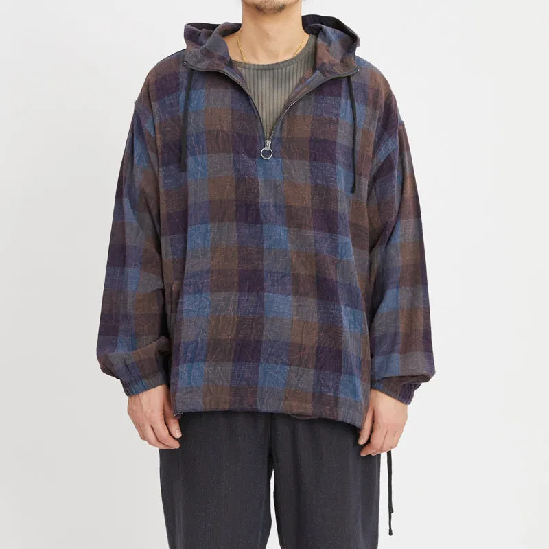 Pod Pullover Jacket - Blue & Purple Plaid sold by S.K. Manor Hill product image thumbnail 4