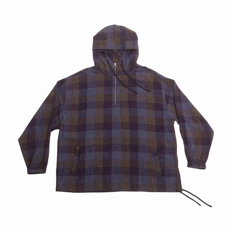 Pod Pullover Jacket - Blue & Purple Plaid sold by S.K. Manor Hill