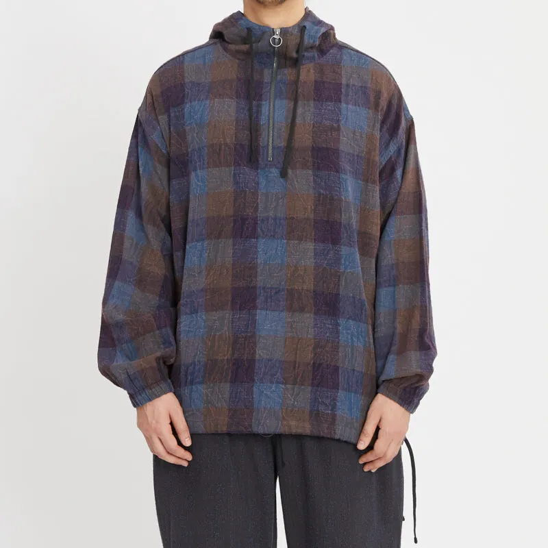 Pod Pullover Jacket - Blue & Purple Plaid sold by S.K. Manor Hill product image thumbnail 2