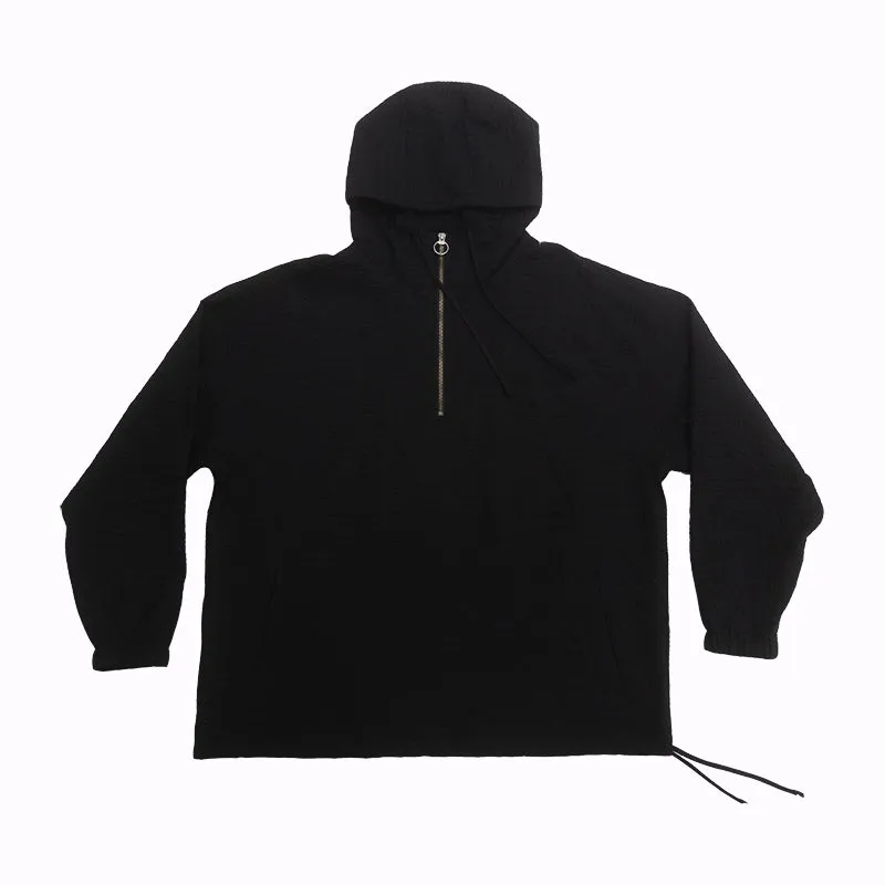 Pod Pullover Jacket - Black Puckered made by S.K. Manor Hill