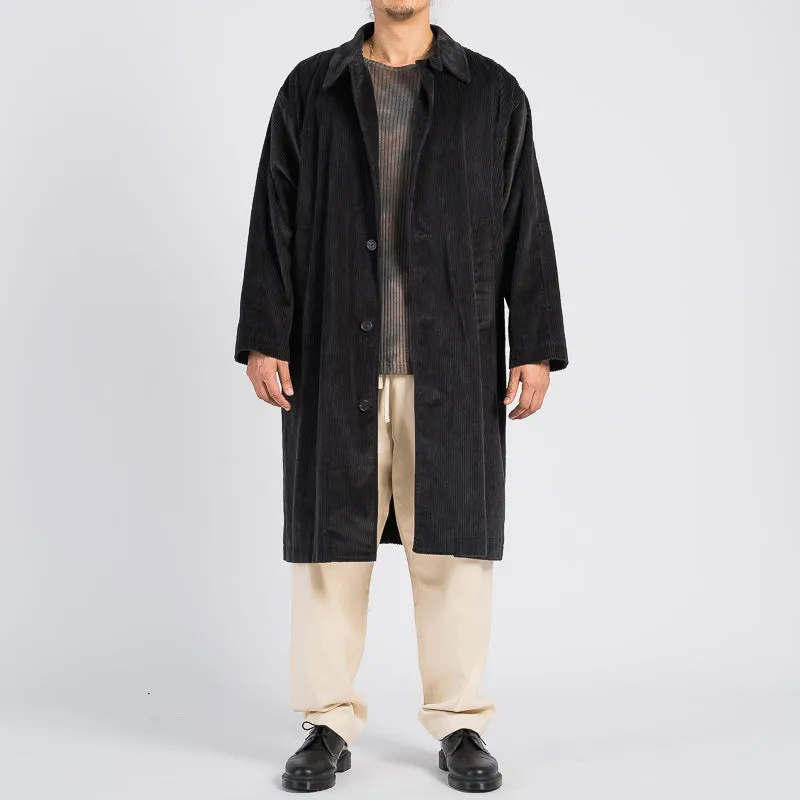 Shelby Trench Coat - Black Corduroy sold by S.K. Manor Hill product image thumbnail 2