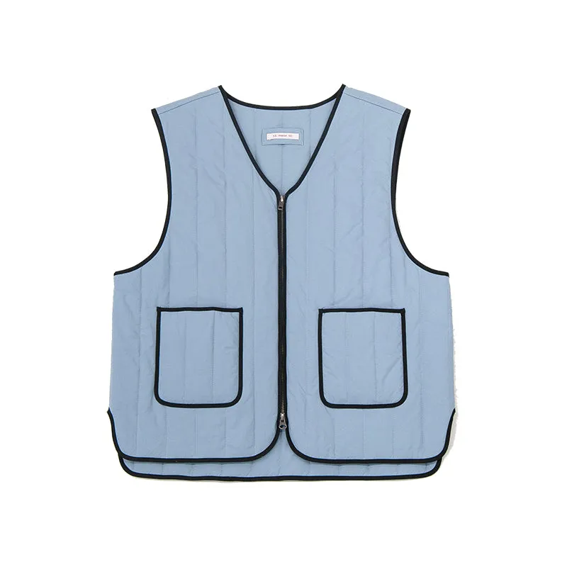 Saxton Vest - Slate Blue (Recycled Nylon) made by S.K. Manor Hill