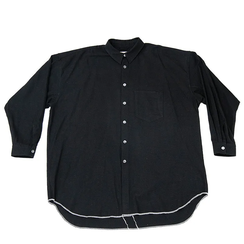 Ox Shirt - Black Rayon/Cotton/Silk made by S.K. Manor Hill