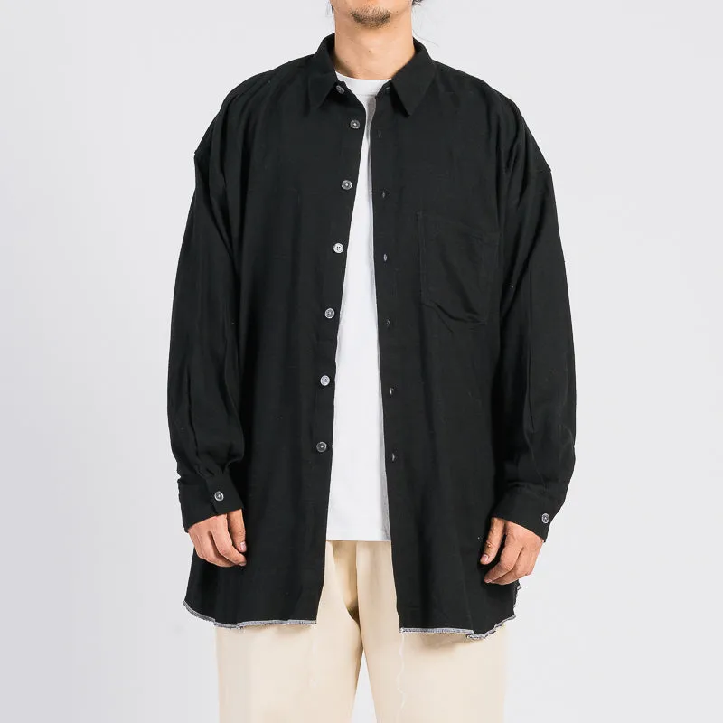 Ox Shirt - Black Rayon/Cotton/Silk sold by S.K. Manor Hill product image thumbnail 3
