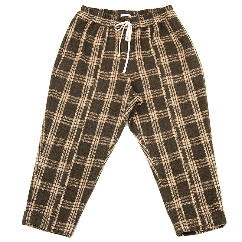 Band Pant - Brown Plaid made by S.K. Manor Hill