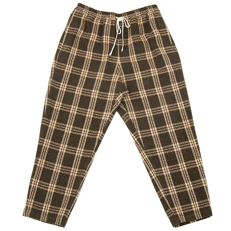 Symphony Pant - Brown Plaid made by S.K. Manor Hill