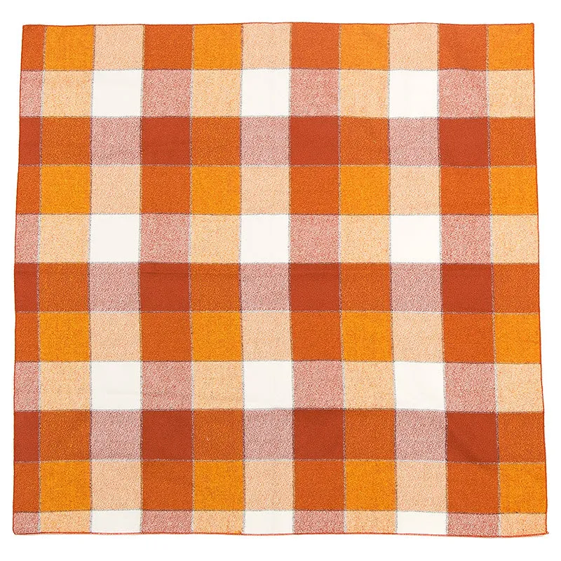 Bandana - Orange Plaid made by S.K. Manor Hill