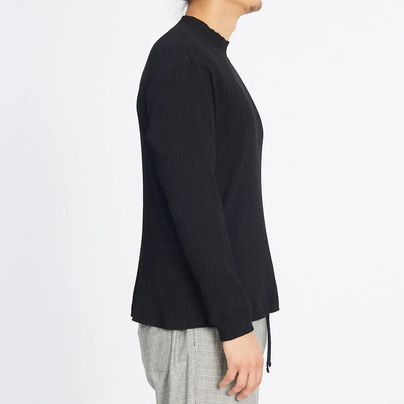 Long Sleeve Ribbed T-Shirt - Black sold by S.K. Manor Hill product image thumbnail 4