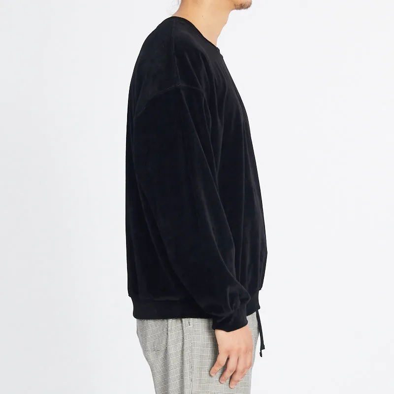Velour Crewneck Sweatshirt - Black sold by S.K. Manor Hill product image thumbnail 4