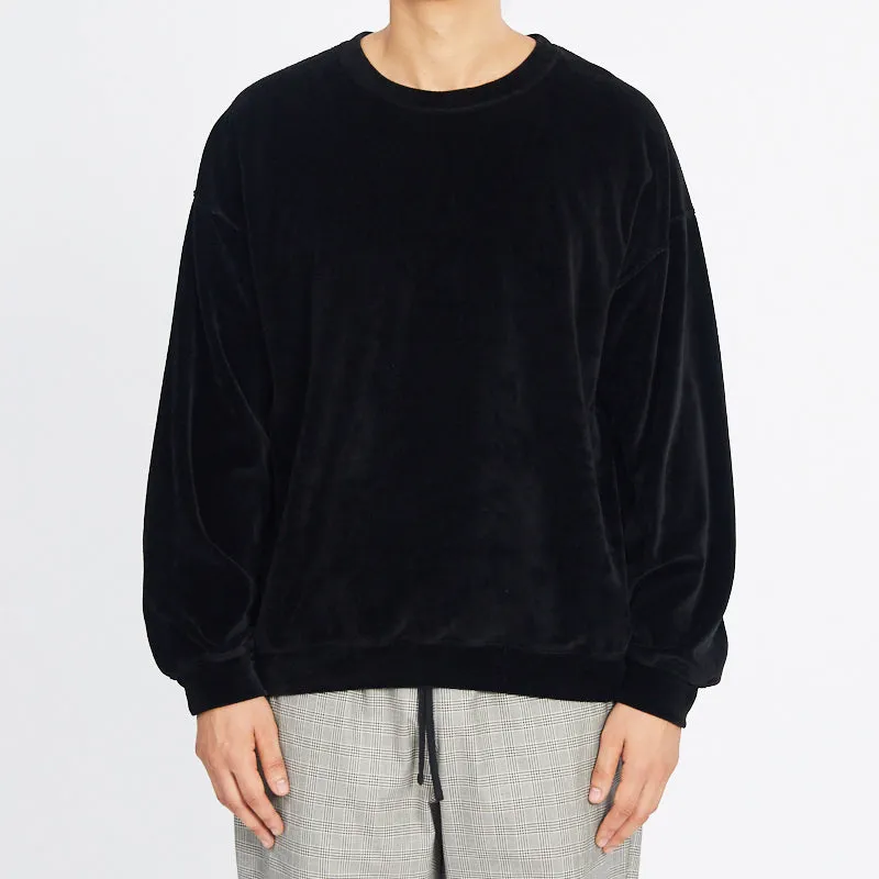Velour Crewneck Sweatshirt - Black sold by S.K. Manor Hill product image thumbnail 3