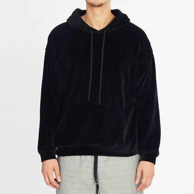 Velour Hoodie - Black sold by S.K. Manor Hill product image thumbnail 3