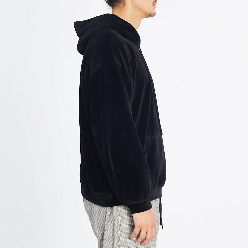 Velour Hoodie - Black sold by S.K. Manor Hill product image thumbnail 4