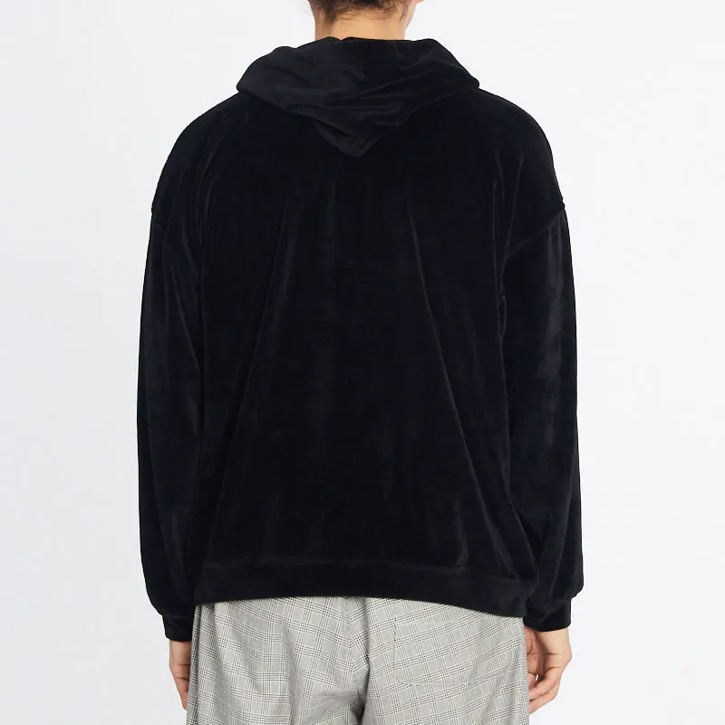 Velour Hoodie - Black sold by S.K. Manor Hill product image thumbnail 5