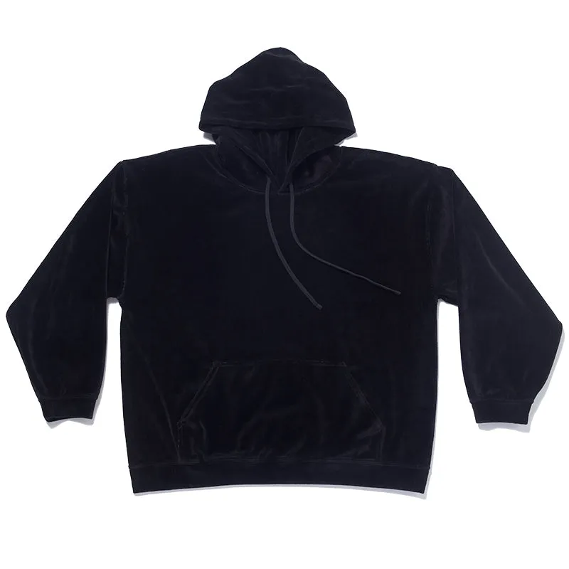 Velour Hoodie - Black made by S.K. Manor Hill