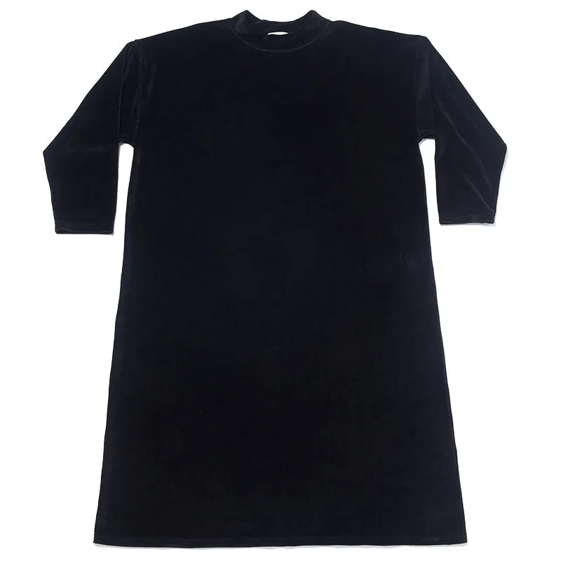 Velour Long Tunic - Black made by S.K. Manor Hill