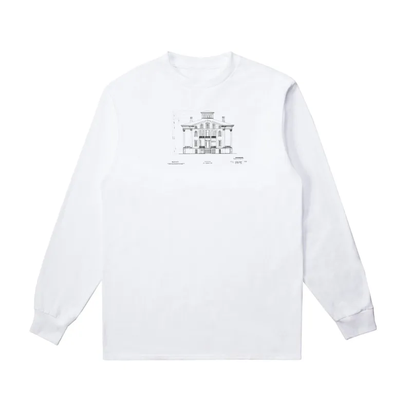 Long Sleeve Graphic T-Shirt - White (x RESIDENCE) made by S.K. Manor Hill