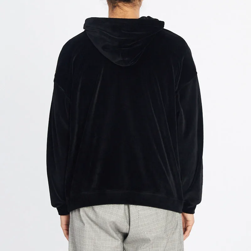 Velour Hoodie - Black w/ Braid sold by S.K. Manor Hill product image thumbnail 5