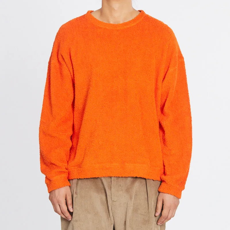 Reversible Pile Crewneck Sweatshirt - Orange sold by S.K. Manor Hill product image thumbnail 4