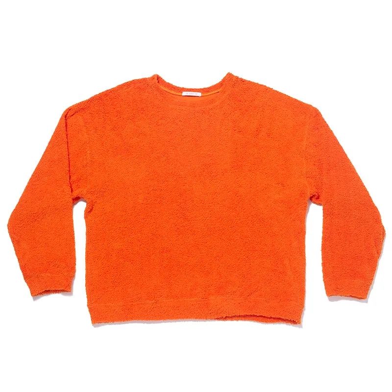 Reversible Pile Crewneck Sweatshirt - Orange made by S.K. Manor Hill