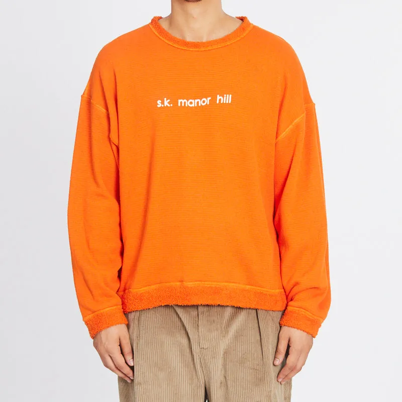 Reversible Pile Crewneck Sweatshirt - Orange sold by S.K. Manor Hill product image thumbnail 5