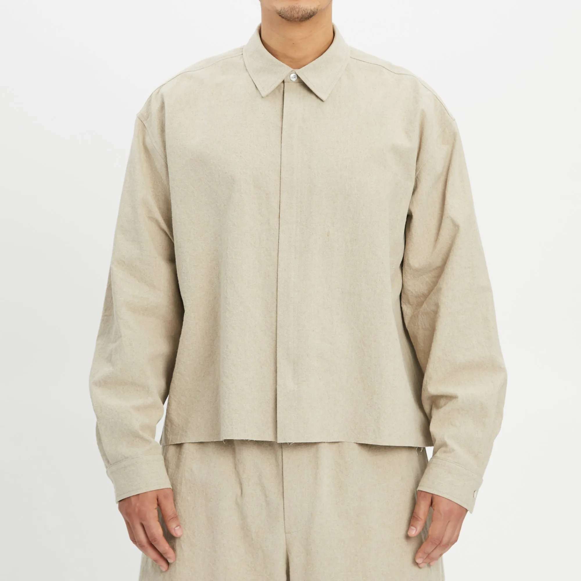 Mechanic Shirt/Jacket - Oatmeal Linen / Cotton sold by S.K. Manor Hill product image thumbnail 3
