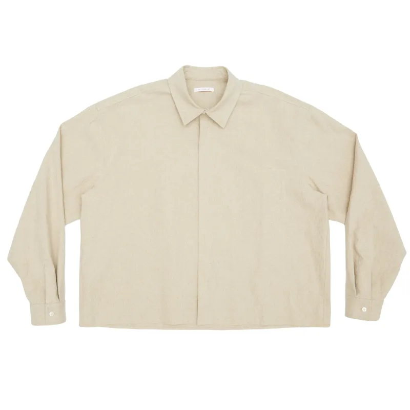 Mechanic Shirt/Jacket - Oatmeal Linen / Cotton made by S.K. Manor Hill