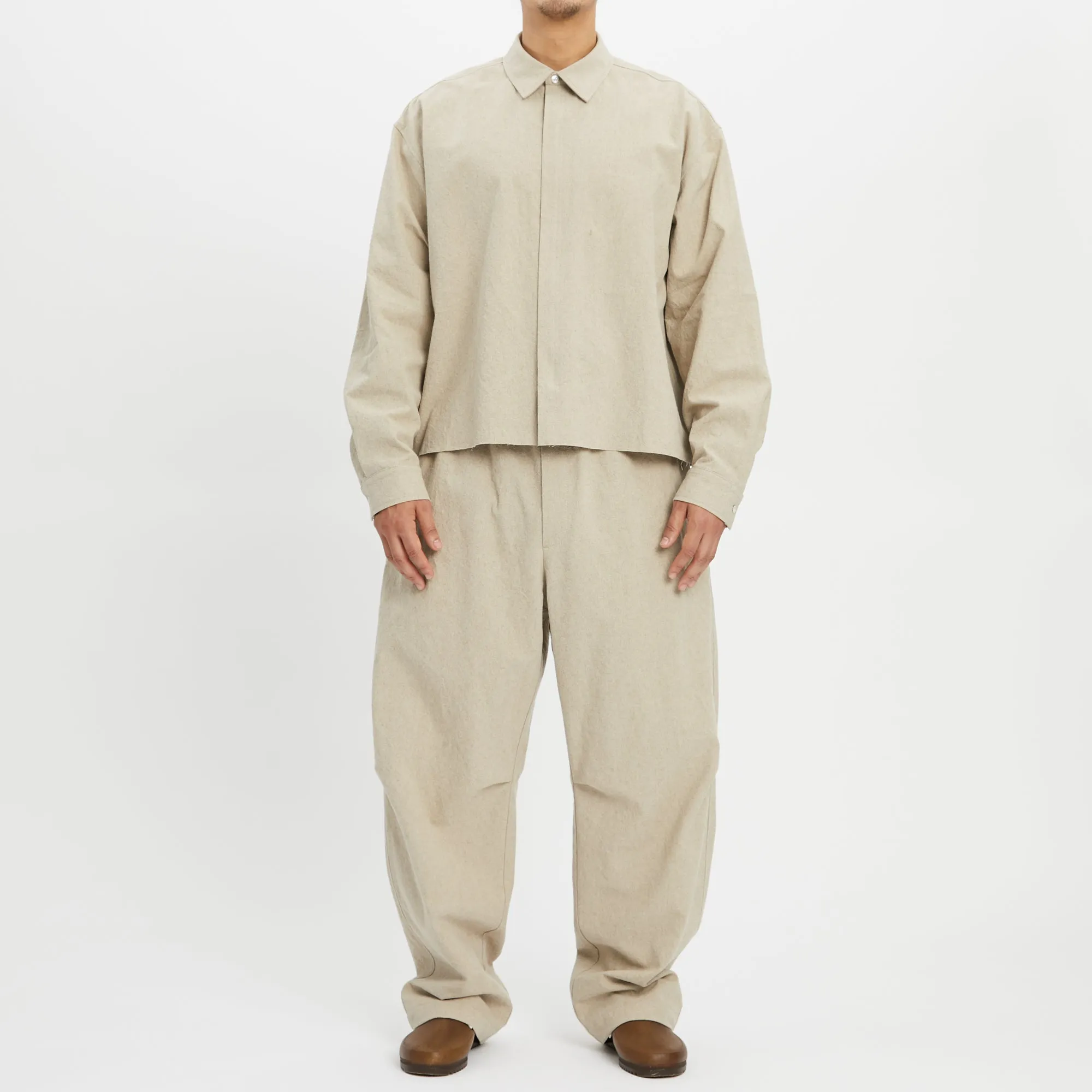 Mechanic Shirt/Jacket - Oatmeal Linen / Cotton sold by S.K. Manor Hill product image thumbnail 2