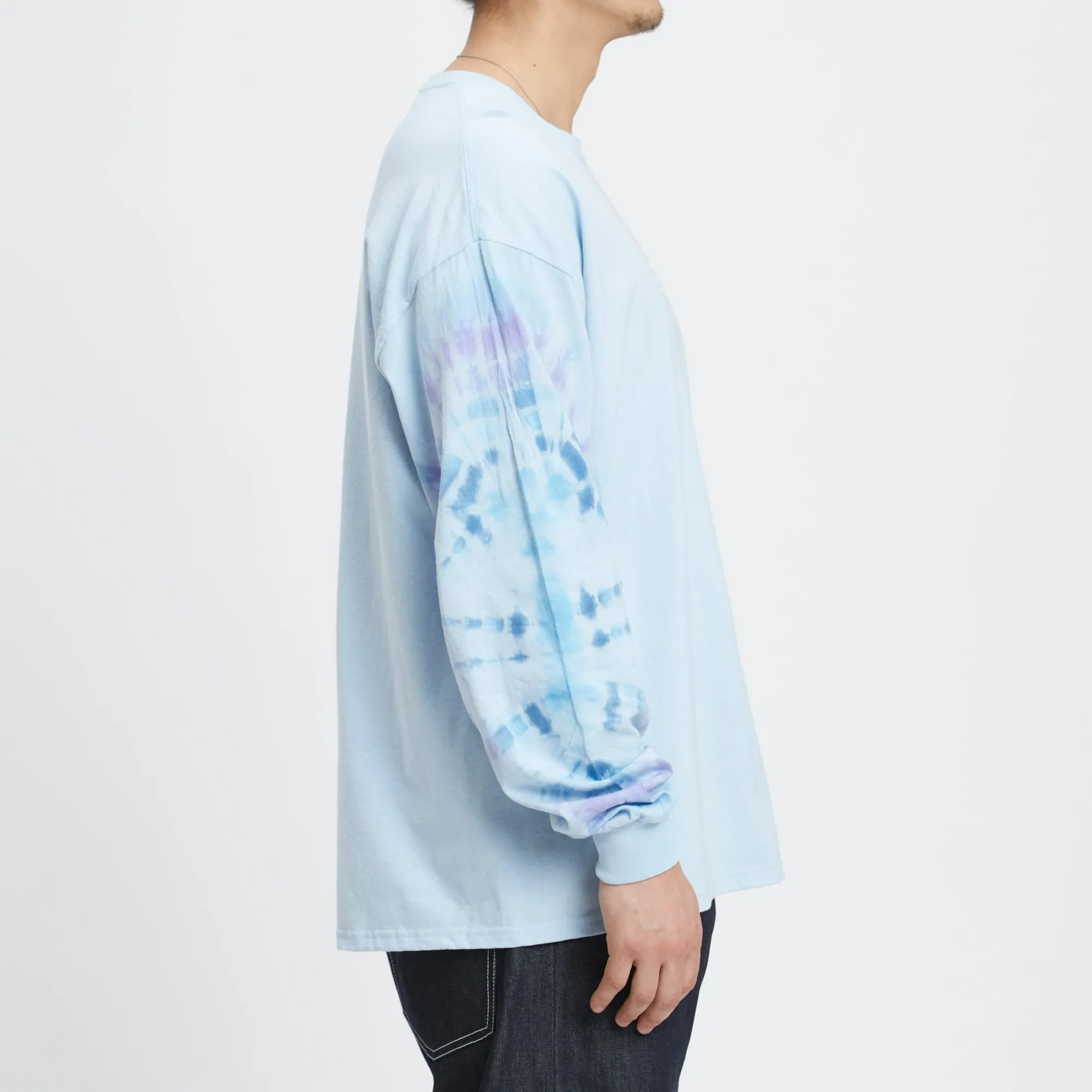 Tie-dye Biz LS T-Shirt - Light Blue Cotton sold by S.K. Manor Hill product image thumbnail 5