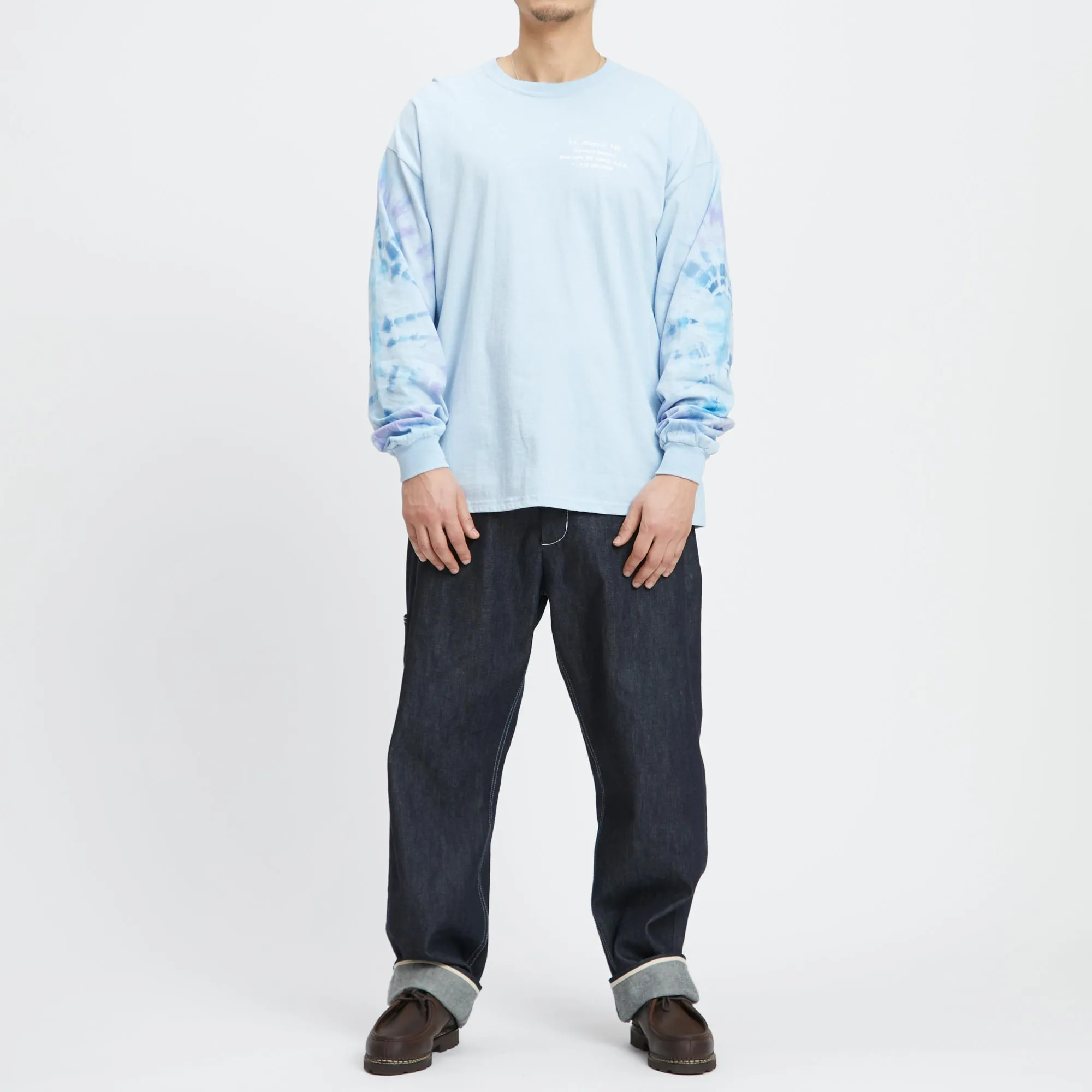Tie-dye Biz LS T-Shirt - Light Blue Cotton sold by S.K. Manor Hill product image thumbnail 2