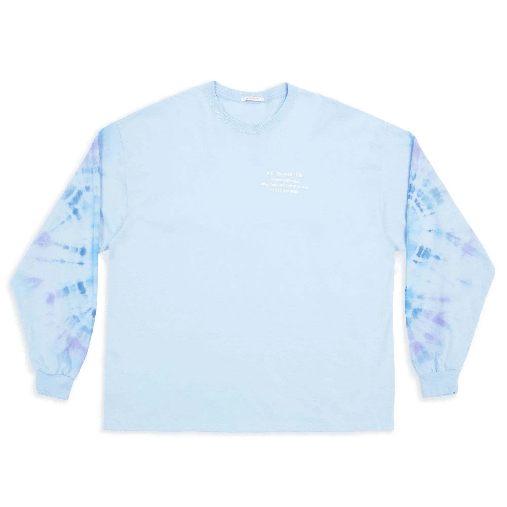 Tie-dye Biz LS T-Shirt - Light Blue Cotton sold by S.K. Manor Hill