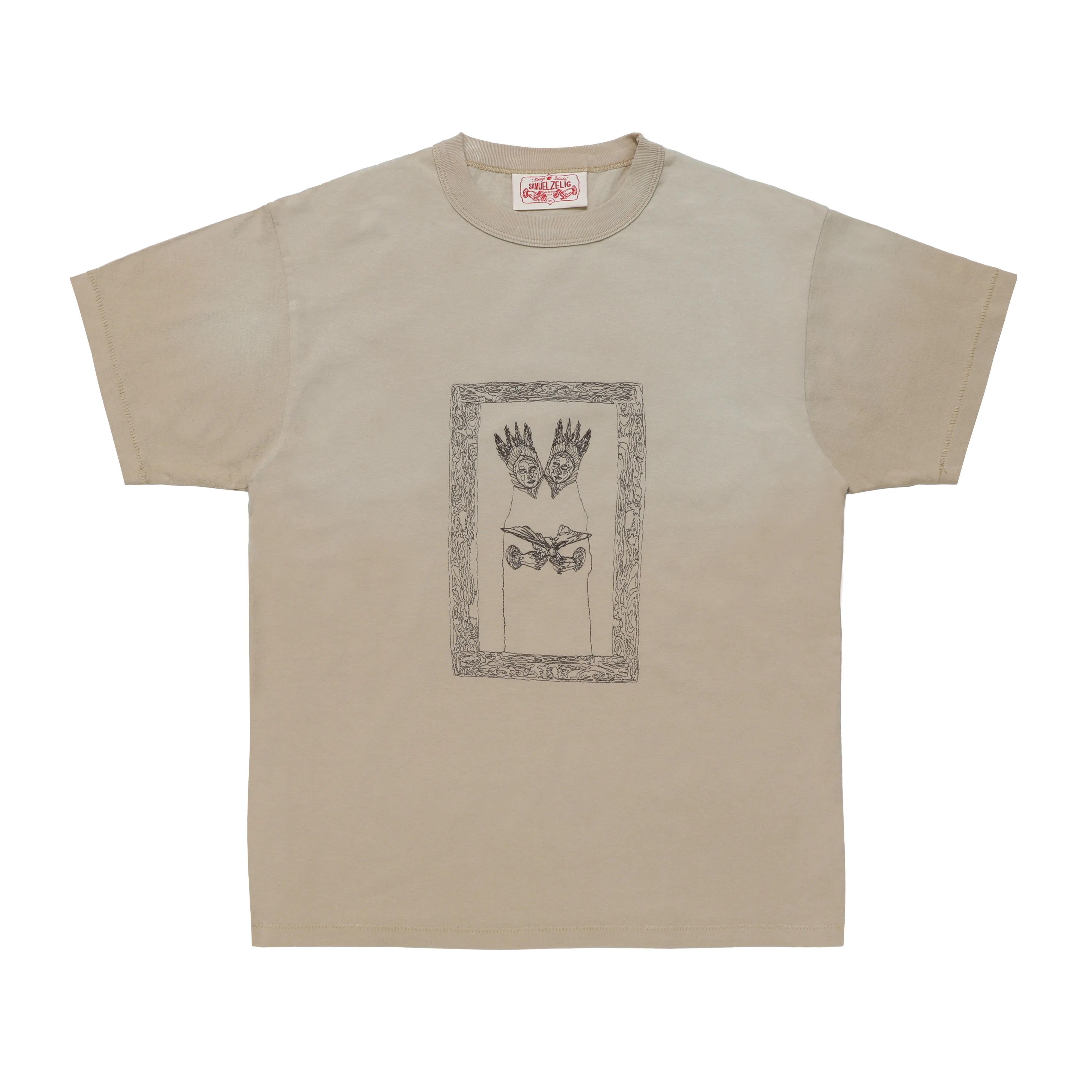 Twin Frame Tee - Beige sold by Samuel Zelig