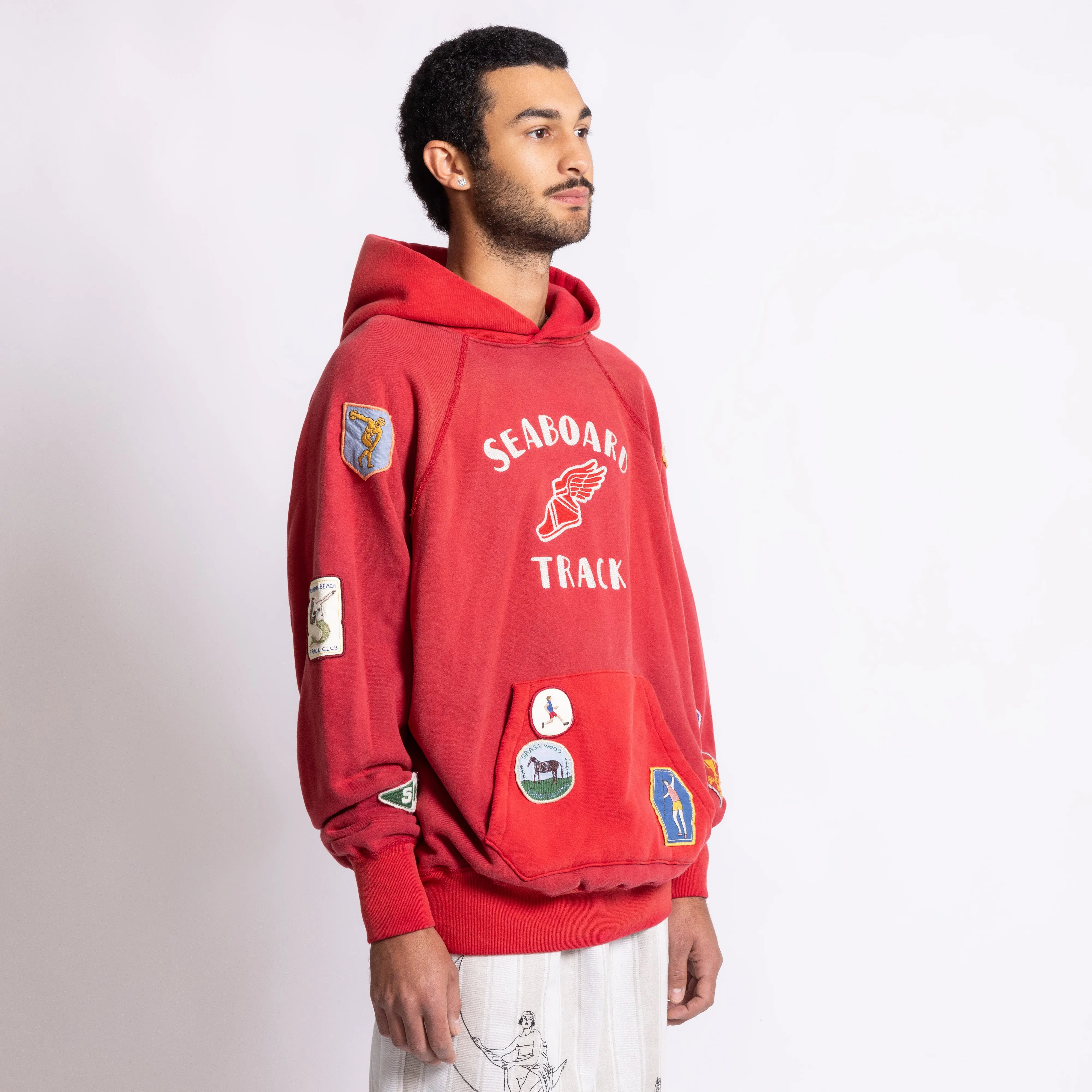 Track Hoodie - Red sold by Samuel Zelig product image thumbnail 4