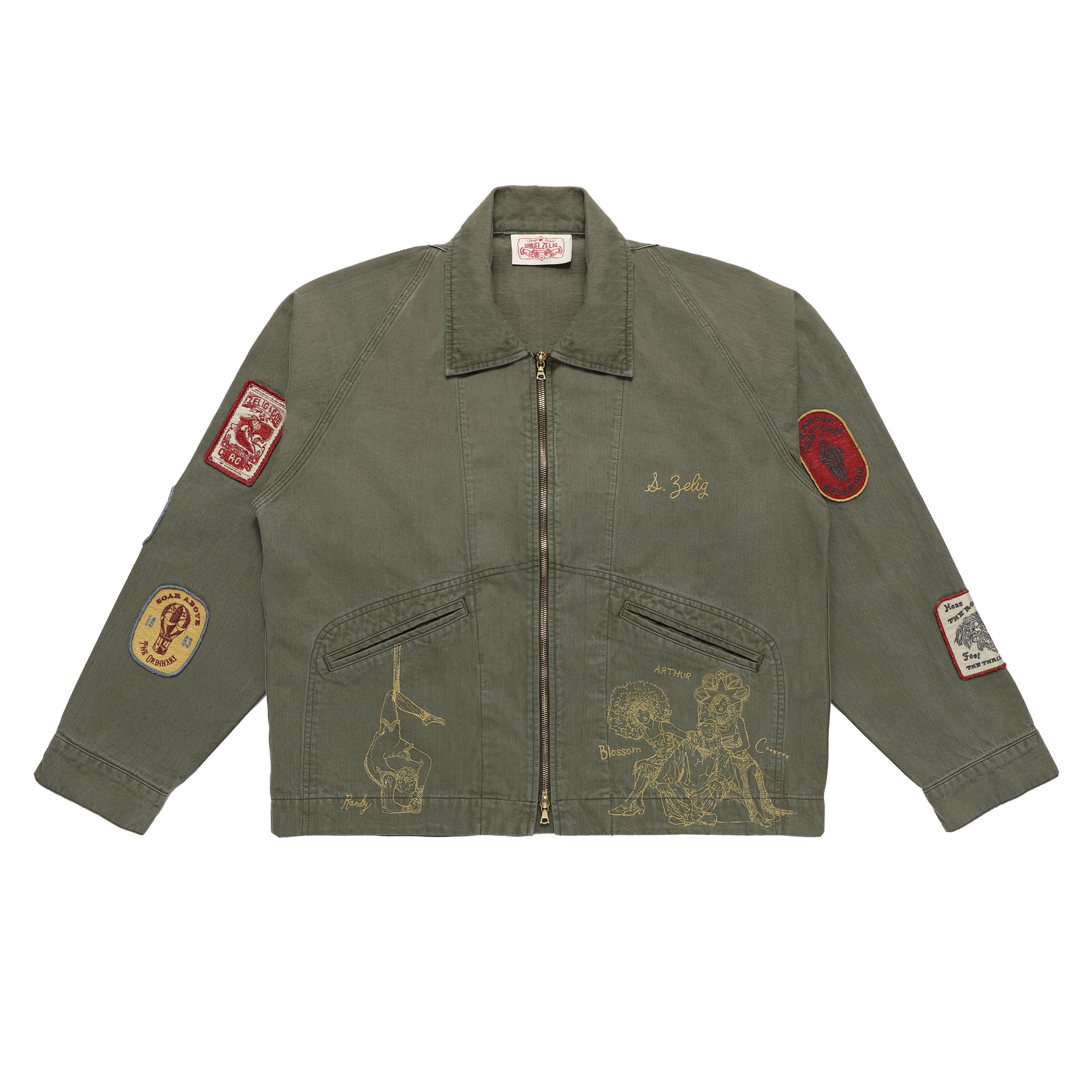 Cirque Zip Jacket - Army Green sold by Samuel Zelig