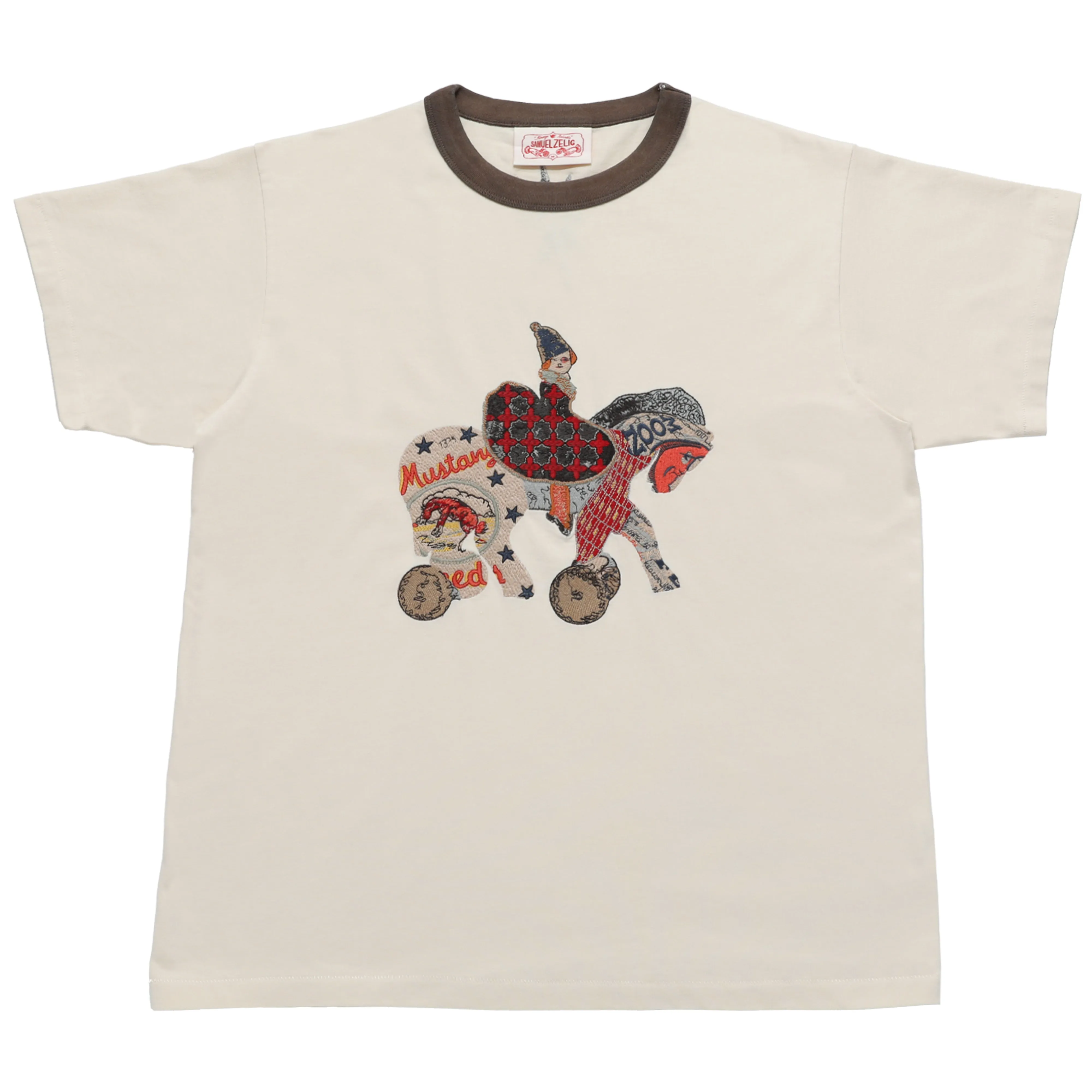 Collage Horse Tee - Charcoal Ringer sold by Samuel Zelig