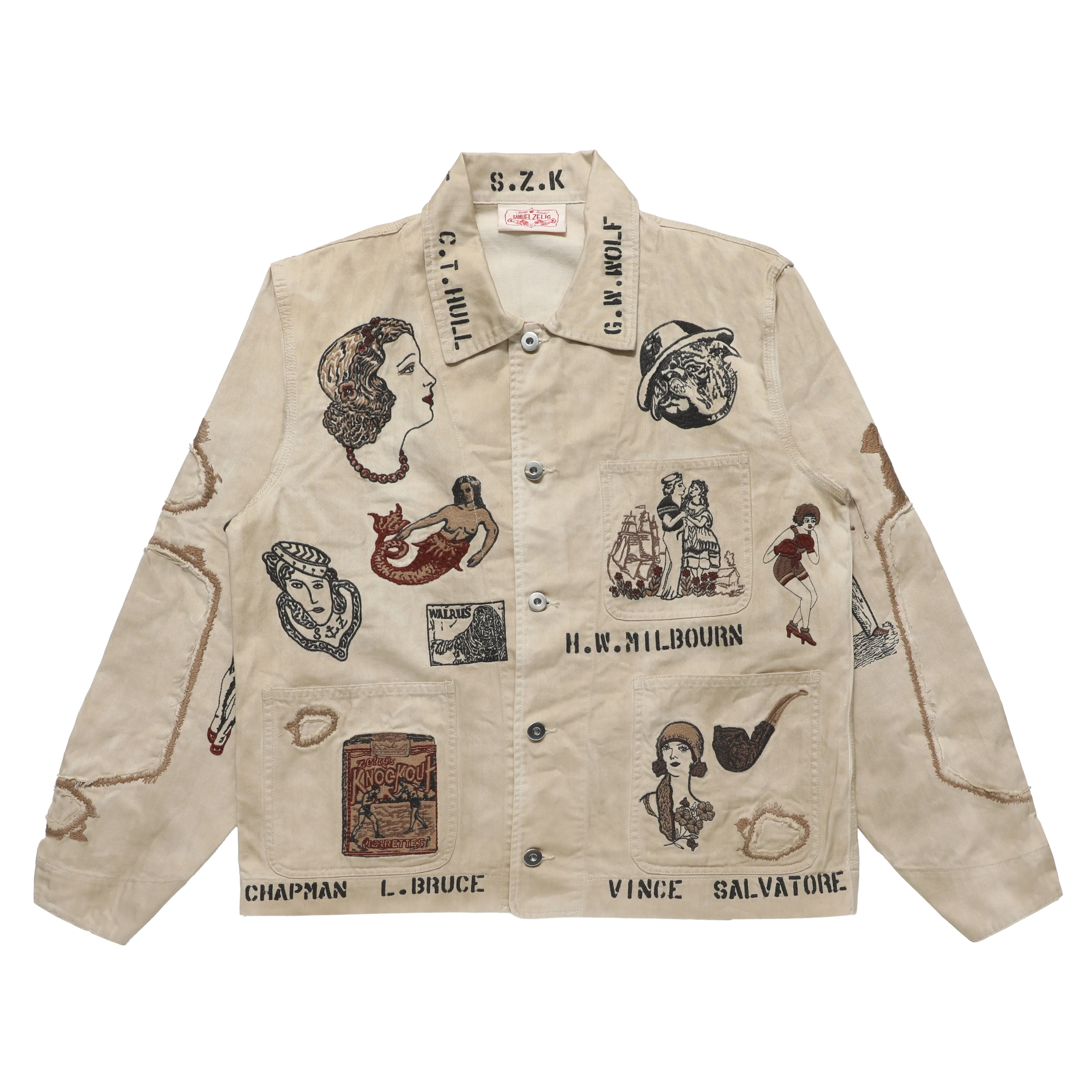 Duffle Chore Jacket - Faded Beige sold by Samuel Zelig