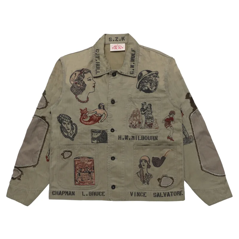 Duffle Chore Jacket - Faded Olive made by Samuel Zelig