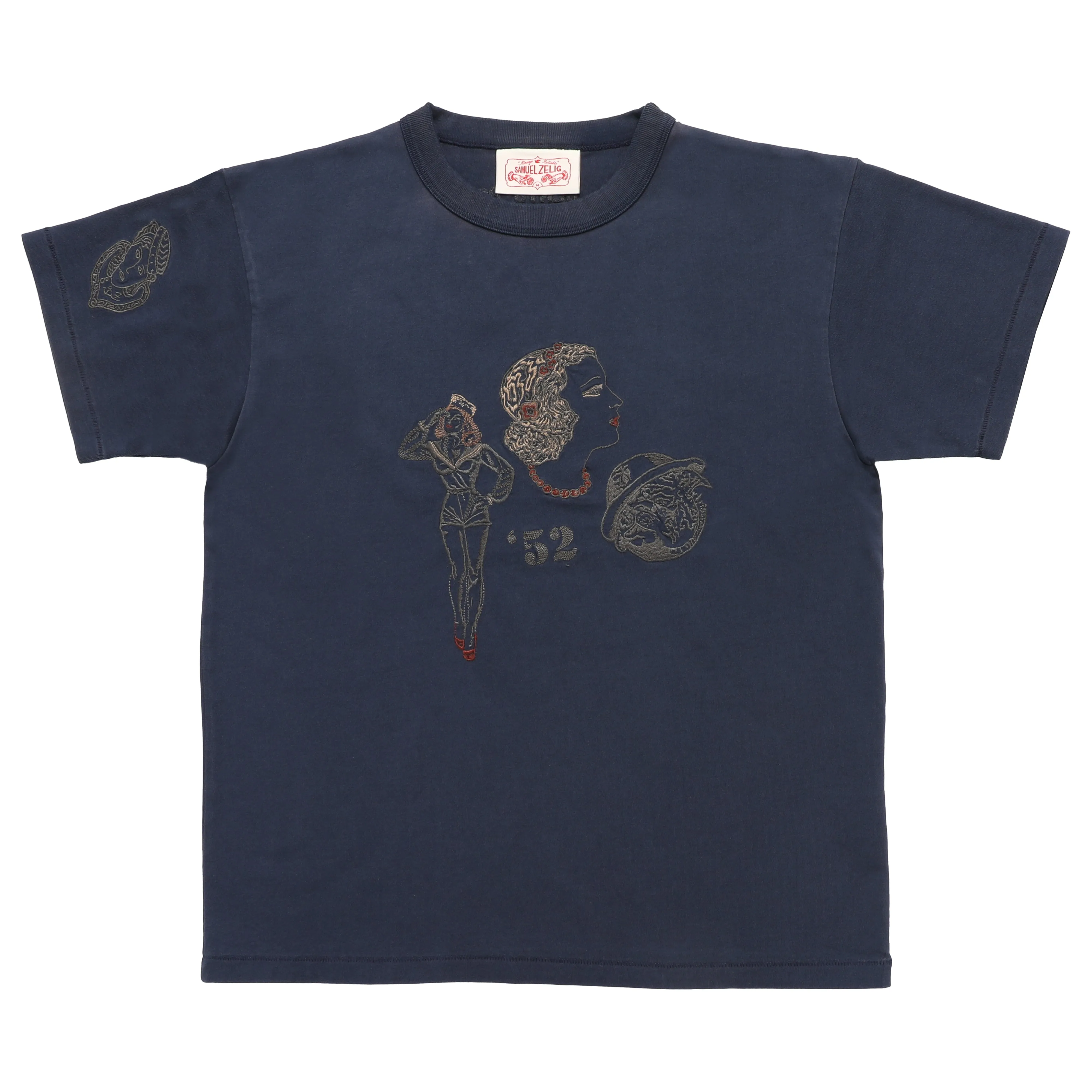 Duffle Tee - Two Tone Navy sold by Samuel Zelig
