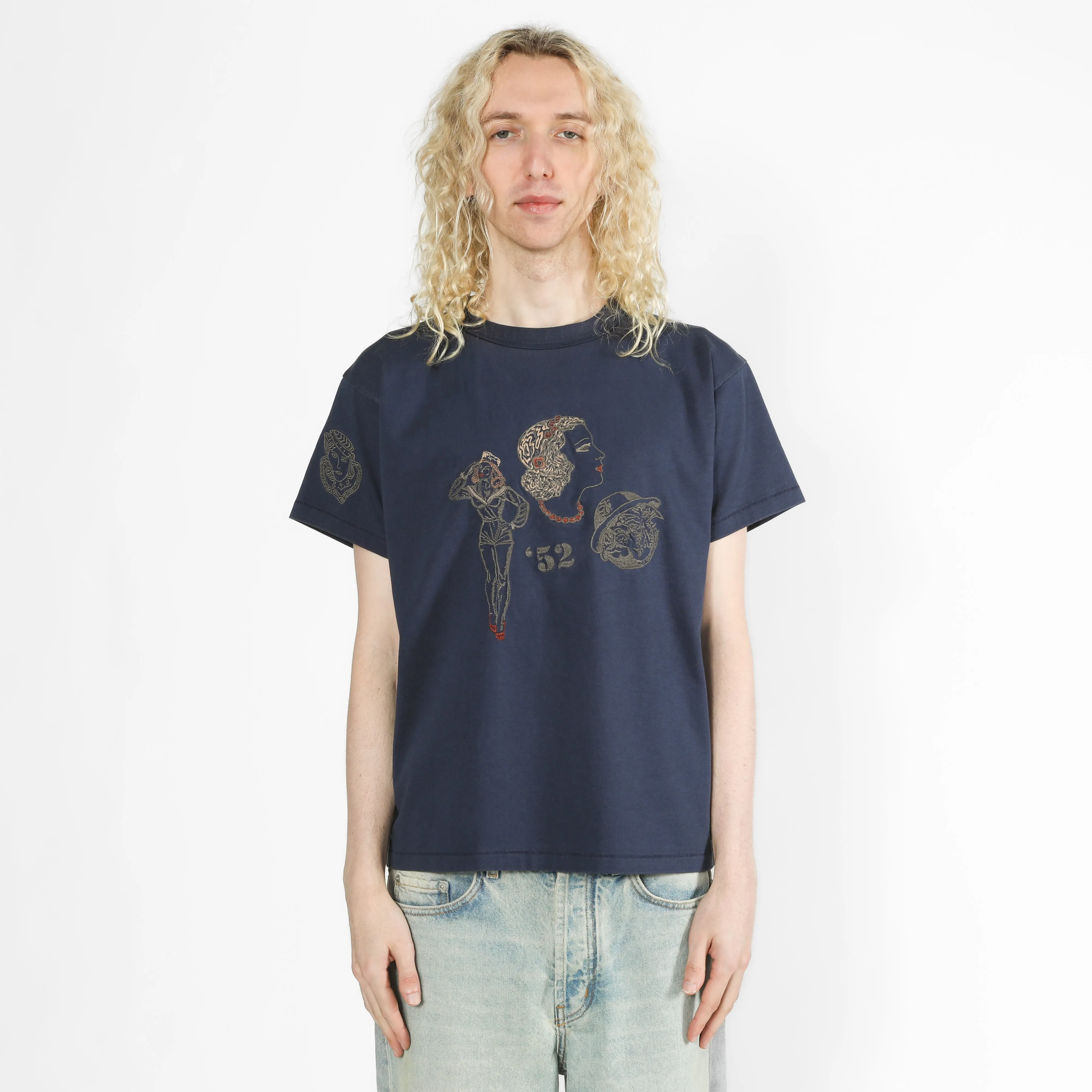 Duffle Tee - Two Tone Navy sold by Samuel Zelig product image thumbnail 3