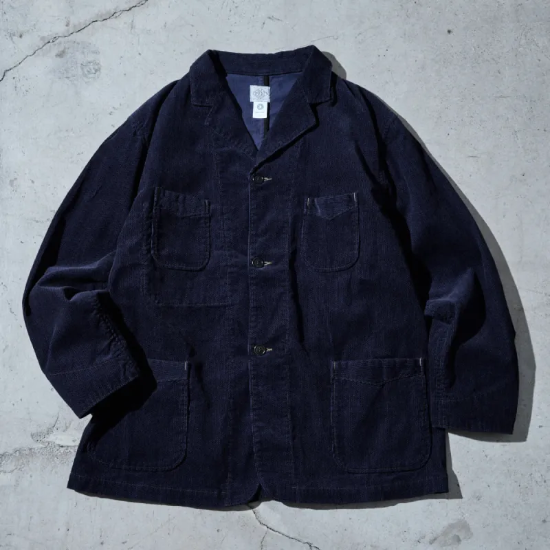 #3116B-HCN OK Rider 5 : herringbone print corduroy navy sold by Post O'Alls
