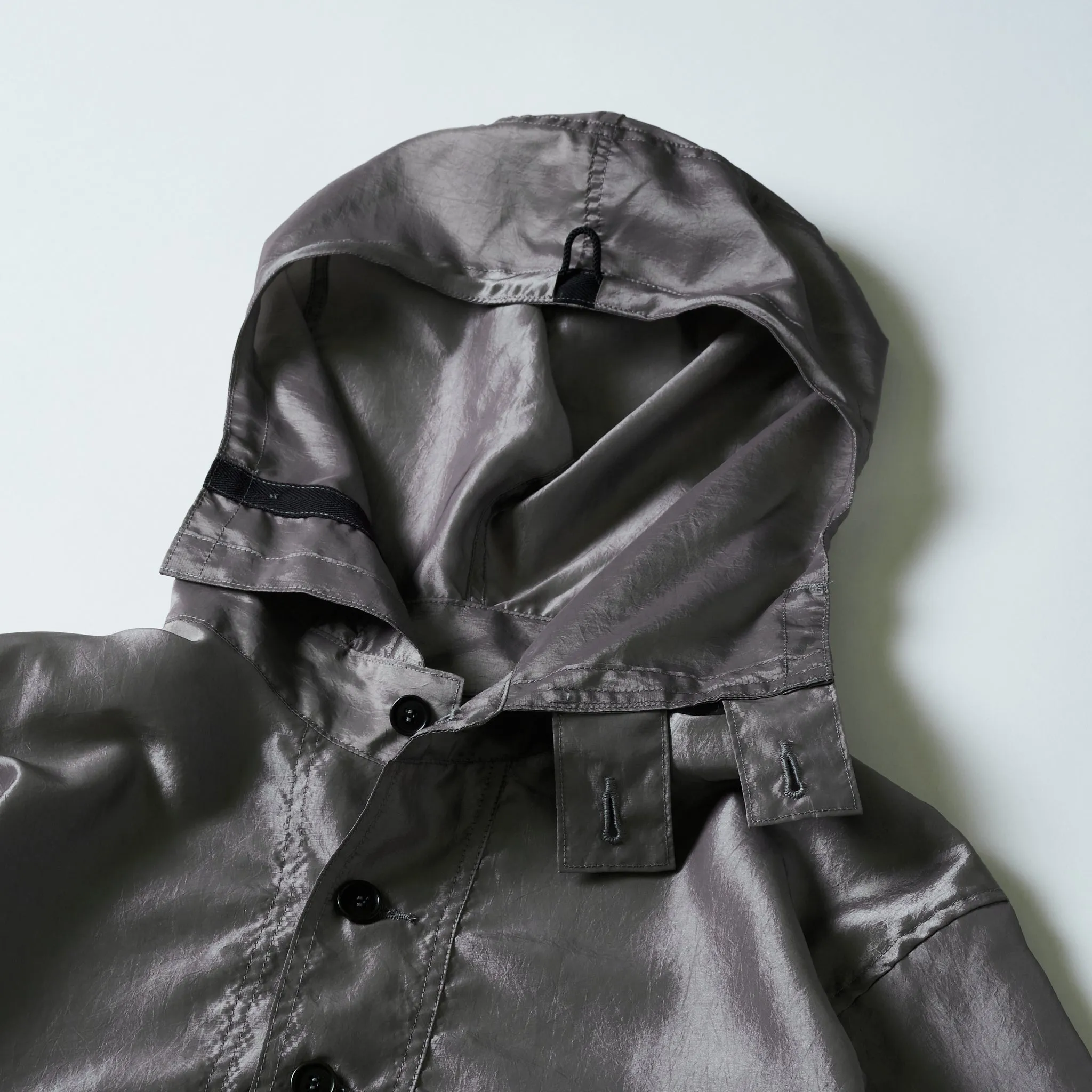 #3127-MTS Town & Country Parka : metallic taffeta silver grey sold by Post O'Alls product image thumbnail 2