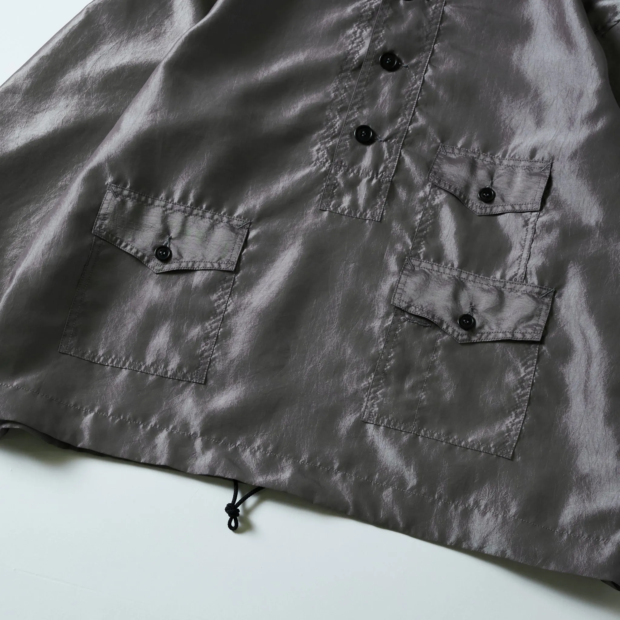 #3127-MTS Town & Country Parka : metallic taffeta silver grey sold by Post O'Alls product image thumbnail 3