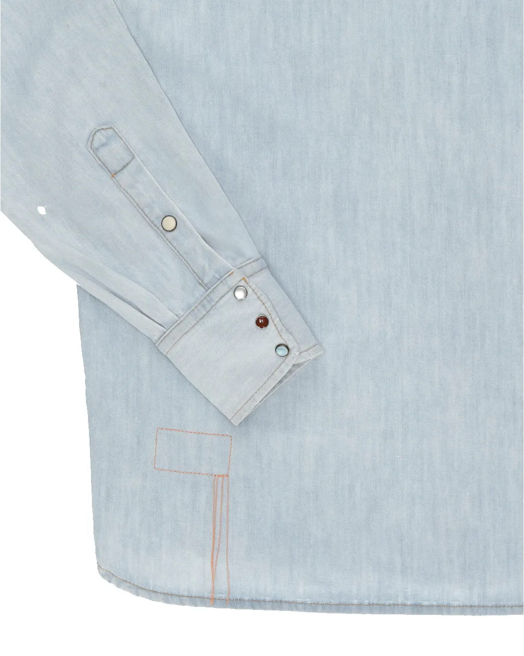 Ntex Camicia Texana In Denim Bleach Wash sold by Fortela product image thumbnail 4