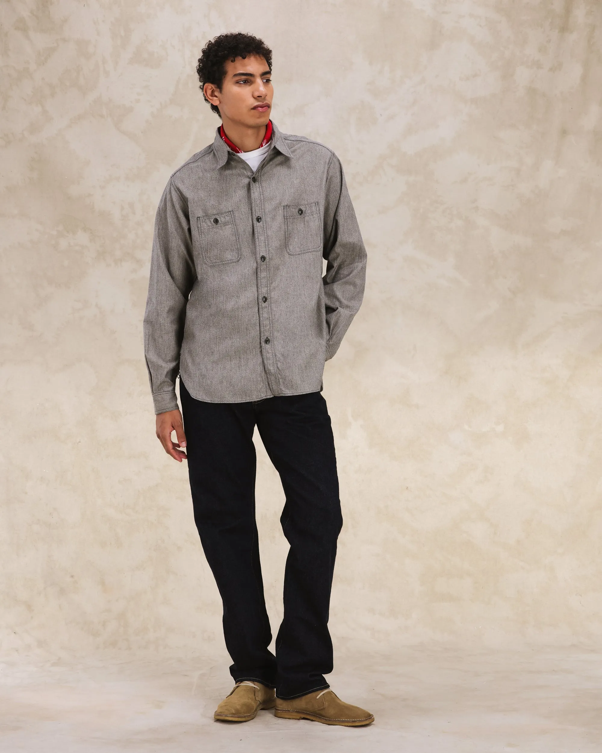 Otero Camicia In Carbon Chambray sold by Fortela product image thumbnail 5