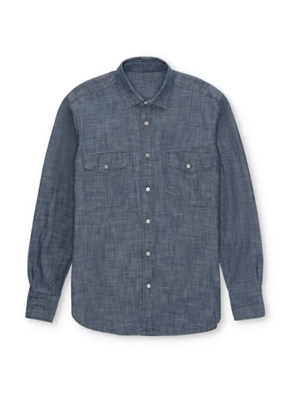 Sheep Camicia In Chambray made by Fortela
