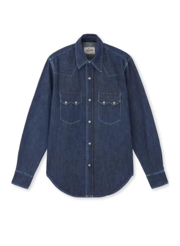 Elpaso Camicia Texana In Denim Stone Wash sold by Fortela